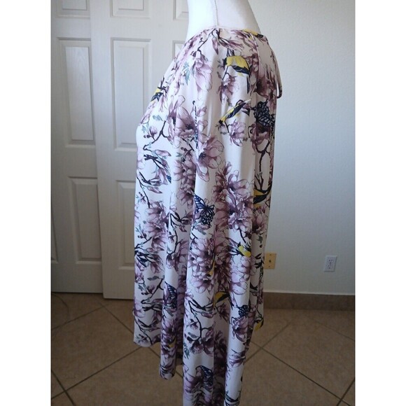 H&M Brand Women's Multi-Color Long Sleeve Floral Top Large Bird Butterfly Spring - Picture 5 of 16